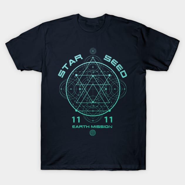 Starseed Sacred Geometry T-Shirt by rycotokyo81